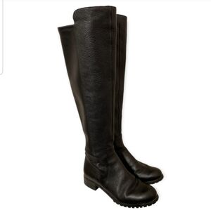 MICHAEL KORS over the knee pebbled leather tall riding boots